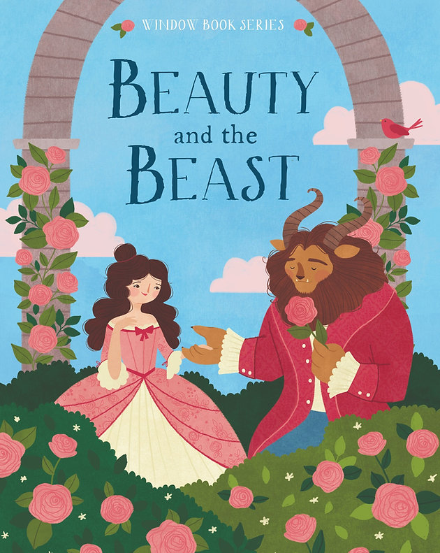 beauty and the beast - window books