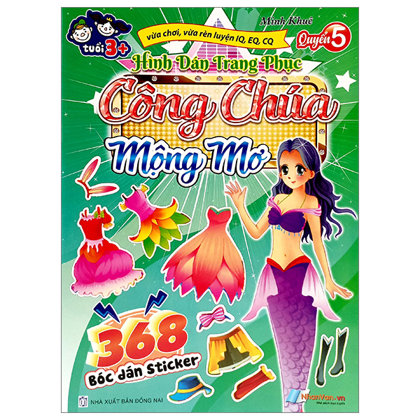 bộ 368 bóc dán sticker - hình dán trang phục công chúa - quyển 5 - mộng mơ