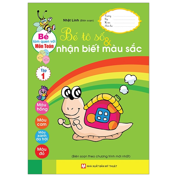 bộ bé làm quen với môn toán - bé tô số và nhận biết màu sắc: quyển 1