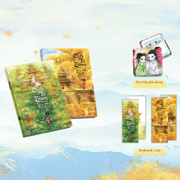 Bộ Bộ Sách Quốc Tử Giám Có Một Nữ Đệ Tử - Tập 1 + Tập 2 (Bộ 2 Tập) - Bản Đặc Biệt - Tặng Kèm 2 Bookmark + 1 Huy Hiệu Phủ Nhung