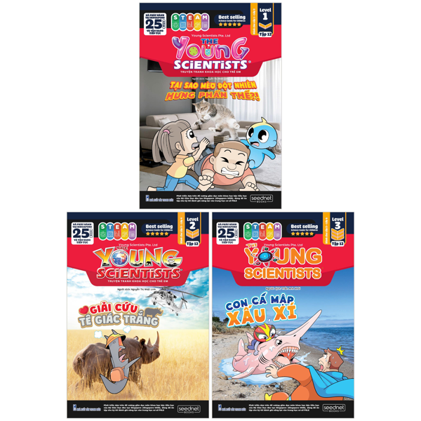 Bo
						
										
										Bo Sach The Young Scientist - Truyen Tranh Khoa Hoc Cho Tre Em - Tap 12 - Level 1+2+3 (Bo 3 Cuon)