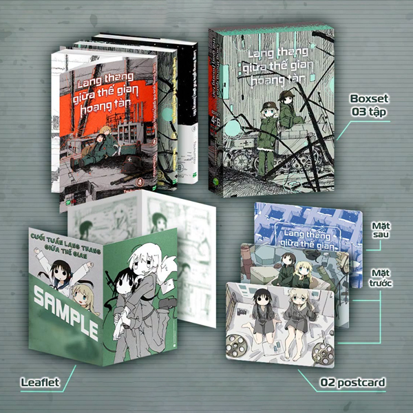Bộ Boxset Manga - Lang Thang Giữa Thế Gian Hoang Tàn: Tập 4 - 6 (Hộp 3 Tập) - Bản Đặc Biệt - Tặng Kèm 1 Leaflet + 2 Postcard