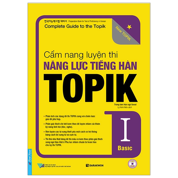 bộ cẩm nang luyện thi năng lực tiếng hàn topik i basic - kèm cd