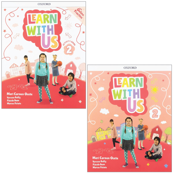 bộ combo learn with us: level 2: activity book with online practice + class book