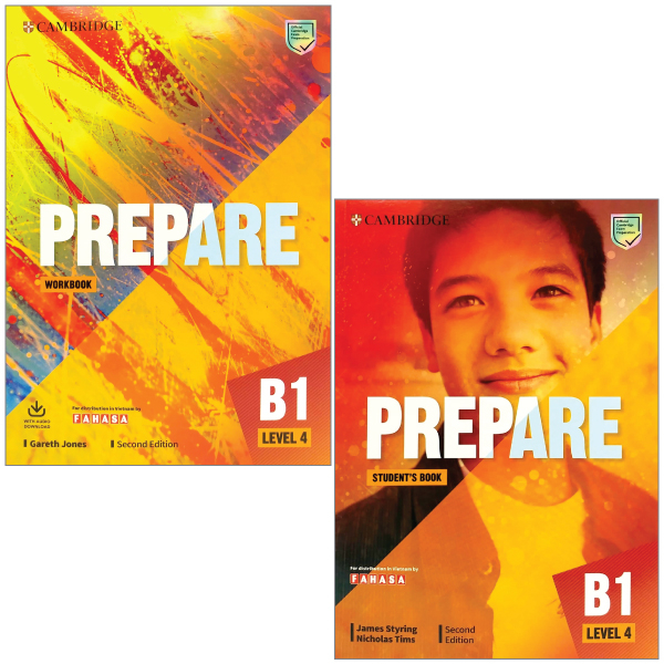 bộ combo prepare b1 level 4: student's book + workbook with audio download