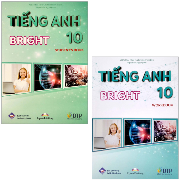 bộ combo sách tiếng anh 10 bright - student's book + workbook (bộ 2 cuốn)
