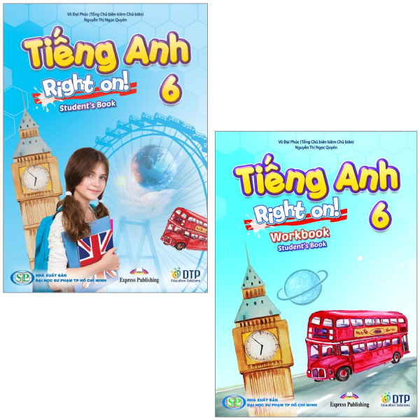 bộ combo sách tiếng anh 6 right on - student's book + workbook (bộ 2 cuốn)