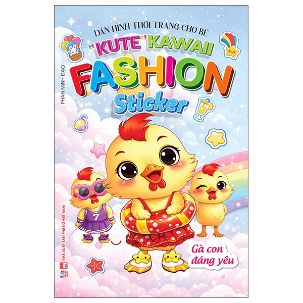 Bộ Dán Hình Thời Trang Cho Bé - "Kute" Kawaii Fashion Sticker - Gà Con Đáng Yêu