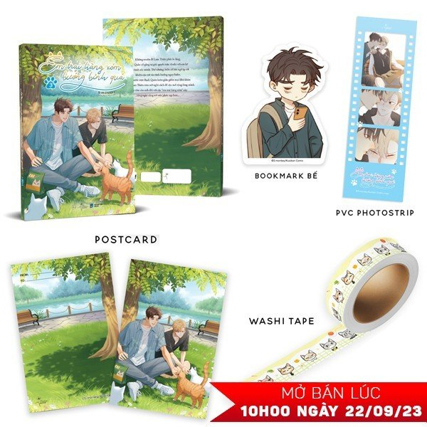 bộ em trai hàng xóm bướng bỉnh quá - tập 3 - bản đặc biệt - tặng kèm bookmark bế + postcard hai mặt bồi cứng + pvc photostrip + washi tape