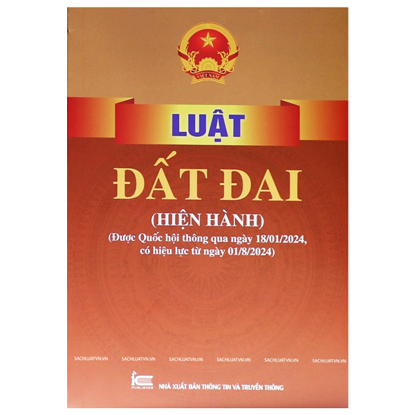 Bo
						
										
										Luat Dat Dai (Hien Hanh) (Duoc Quoc Hoi Thong Qua Ngay 18/01/2024, Co Hieu Luc Tu Ngay 01/08/2024)