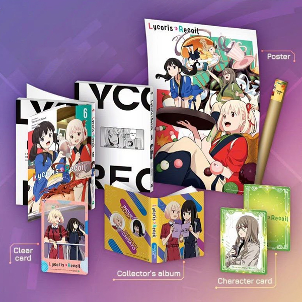 Bộ Lycoris Recoil - Tập 6 - Bản Sưu Tầm - Tặng Kèm Character Card + Collector's Album + Clear Card + Poster