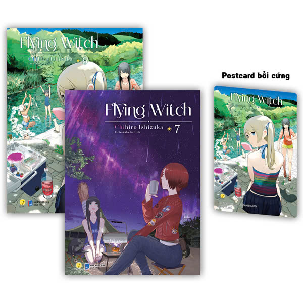 Bo Manga - Flying Witch - Tap 6 + Tap 7 (Bo 2 Tap) - Ban Dac Biet - Tang Kem Postcard Boi Cung