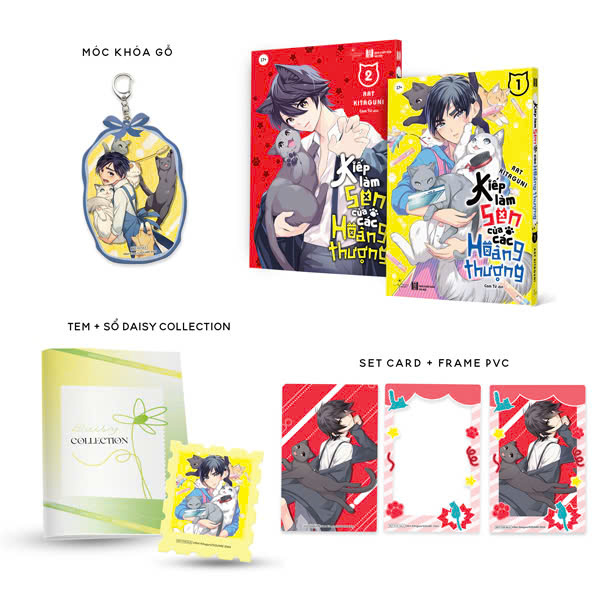 Bo Manga - Kiep Lam Sen Cua Cac Hoang Thuong - Tap 1 + Tap 2 (Bo 2 Cuon) - Ban Dac Biet - Tang Kem Sticker Tem + Set Card + Frame PVC + So Daisy Collection + Moc Khoa Go