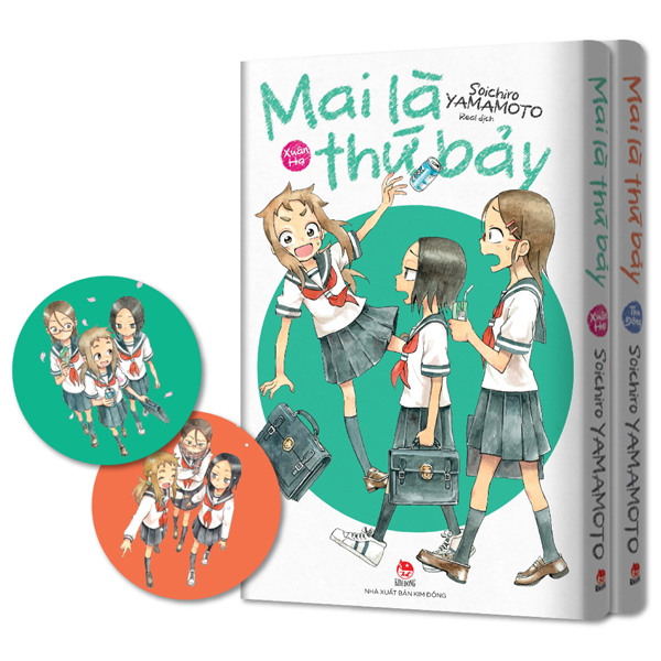 bộ manga - mai là thứ bảy - xuân hạ + thu đông (bộ 2 tập) - tặng kèm 2 lót ly