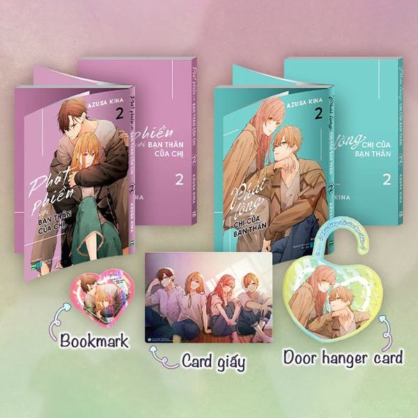 Bộ Manga - Phải Lòng Chị Của Bạn Thân - Tập 2 + Phát Phiền Với Bạn Thân Của Chị - Tập 2 (Bộ 2 Cuốn) - Bản Đặc Biệt - Tặng Kèm Door Hanger Card + Bookmark + Card Giấy