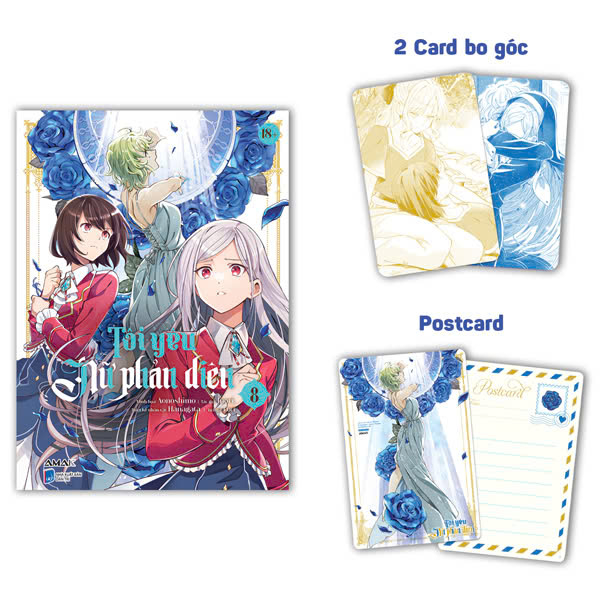 Bộ [Manga] Tôi Yêu Nữ Phản Diện - Tập 8 - Tặng Kèm 2 Card Bo Góc + 1 Postcard