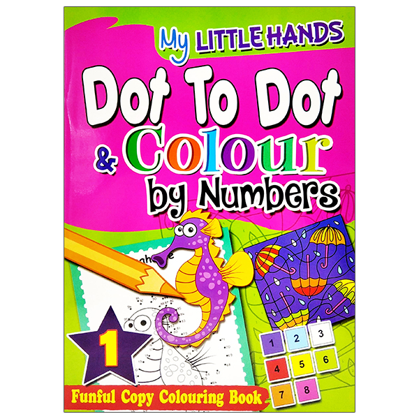 bộ my little hands: dot to dot & colour by numbers book 1