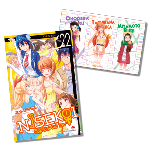 Bộ Nisekoi - Cặp Đôi Giả Tạo - Tập 22 - Chính Giữa - Tặng Kèm Set 3 Bookmark
