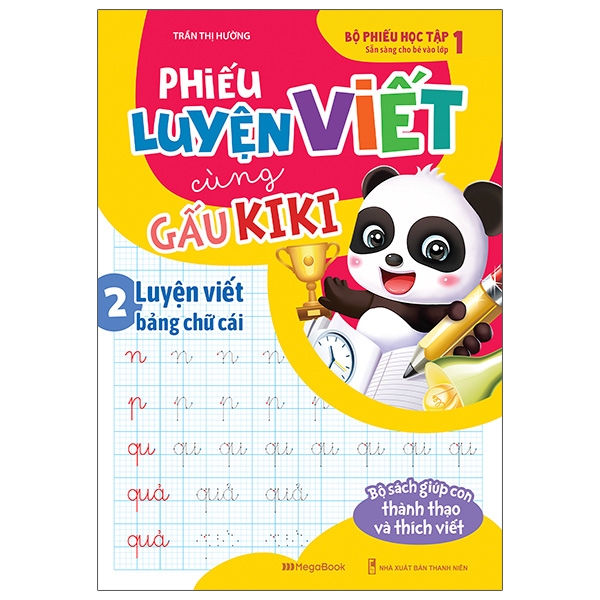 bộ phiếu luyện viết cùng gấu kiki 2 - luyện viết bảng chữ cái