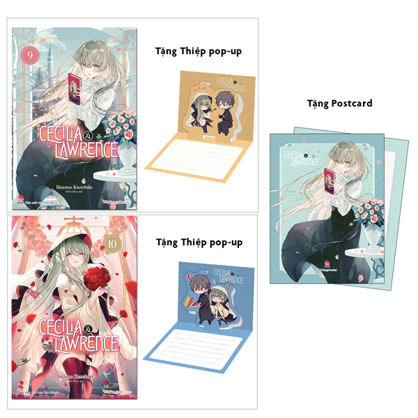 bộ sách cecilia & lawrence - tập 9 + tập 10 (bộ 2 tập) - tặng kèm 2 thiệp pop-up + 1 postcard