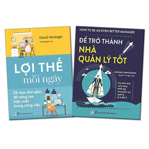 bộ sách lợi thế mỗi ngày, 35 mẹo đơn giản để nâng cao hiệu suất trong công việc + để trở thành nhà quản lý tốt (bộ 2 cuốn)