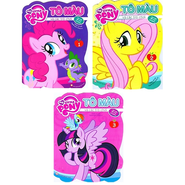 bộ sách my little pony - tô màu và các trò chơi (bộ 3 cuốn)