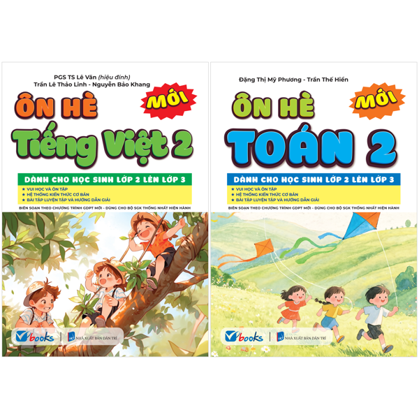Bộ Sách Ôn Hè Toán-Tiếng Việt 2 - Dành Cho Học Sinh Lớp 2 Lên Lớp 3 (Bộ 2 Cuốn)