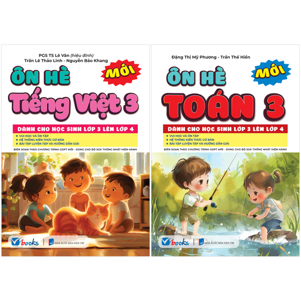 Bộ Sách Ôn Hè Toán-Tiếng Việt 3 - Dành Cho Học Sinh Lớp 3 Lên Lớp 4 (Bộ 2 Cuốn)