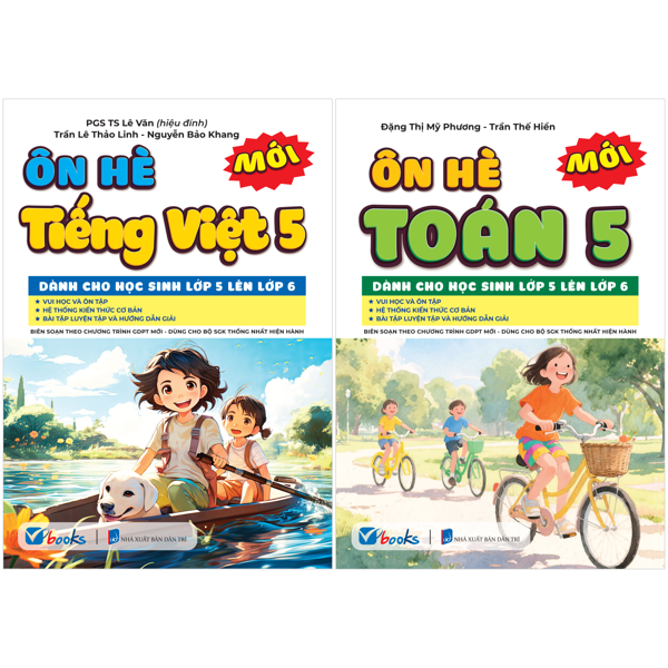 Bộ Sách Ôn Hè Toán-Tiếng Việt 5 - Dành Cho Học Sinh Lớp 5 Lên Lớp 6 (Bộ 2 Cuốn)