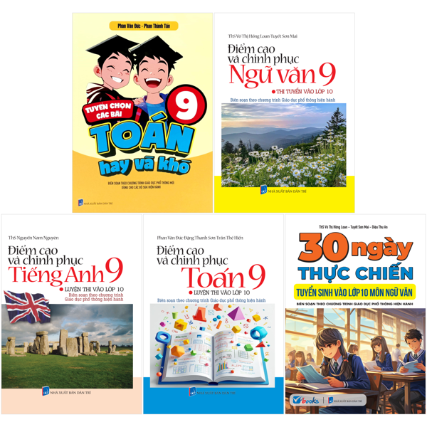 Bộ Sách Ôn Luyện Thi Vào Lớp 10 Ngữ Văn-Toán-Tiếng Anh (Bộ 5 Cuốn)