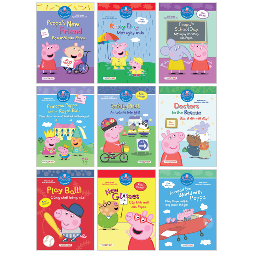bộ sách peppa pig - song ngữ anh-việt (bộ 9 cuốn)