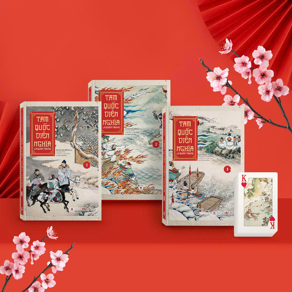 Bộ Sách Tam Quốc Diễn Nghĩa (Bộ 3 Tập) - Bìa Cứng - Tặng Kèm Bộ Bài