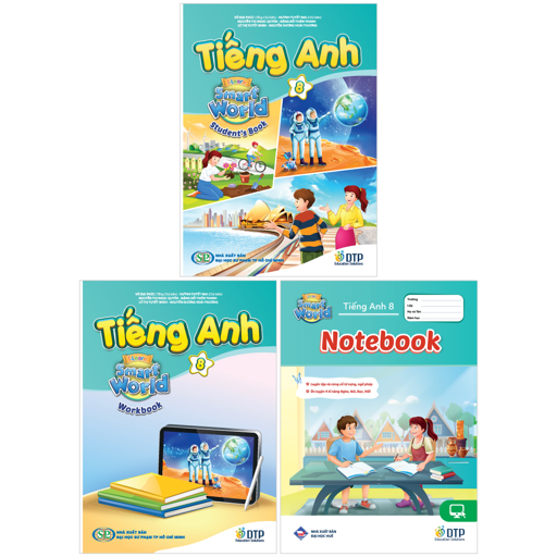 Bo Sach Tieng Anh 8 - I-Learn Smart World - Student's Book + Workbook + Notebook (Bo 3 Cuon)