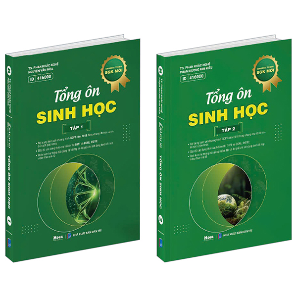 bộ sách tổng ôn sinh học - tập 1 + tập 2 (bộ 2 cuốn)