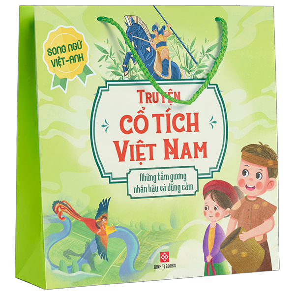 bộ sách truyện cổ tích việt nam - những tấm gương nhân hậu và dũng cảm - song ngữ việt-anh (túi 5 cuốn)