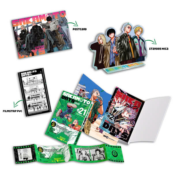 Bo
						
										
										Sakamoto Days - Tap 21 - Van So Hom Nay - Ban Dac Biet - Tang Kem Standee Mica + Filmstrip PVC + Postcard