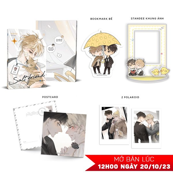 bộ salt friend - tập 1 - bản đặc biệt - tặng kèm 1 bookmark + 1 postcard + 2 polaroid giấy ngọc trai + 1 standee khung ảnh