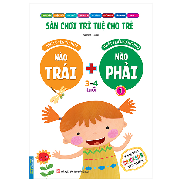 bộ sân chơi trí tuệ cho trẻ - rèn luyện tư duy não trái + phát triển sáng tạo não phải - dành cho bé 3-4 tuổi - tập 1