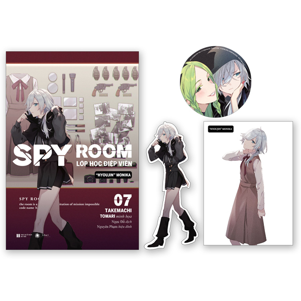 bộ spy room - lớp học điệp viên - tập 7: hyoujin monika - bản đặc biệt - tặng kèm bookmark + thẻ nhân vật + huy hiệu