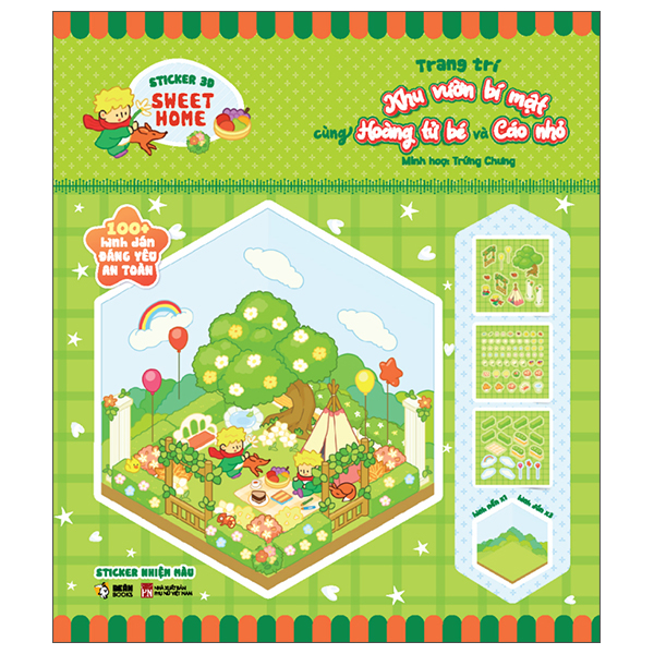 Bộ Sticker 3D Sweet Home - Trang Trí Khu Vườn Bí Mật Cùng Hoàng Tử Bé Và Cáo Nhỏ