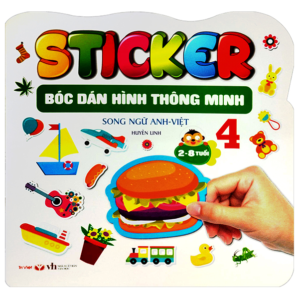 bộ sticker - bóc dán hình thông minh - song ngữ anh-việt - tập 4