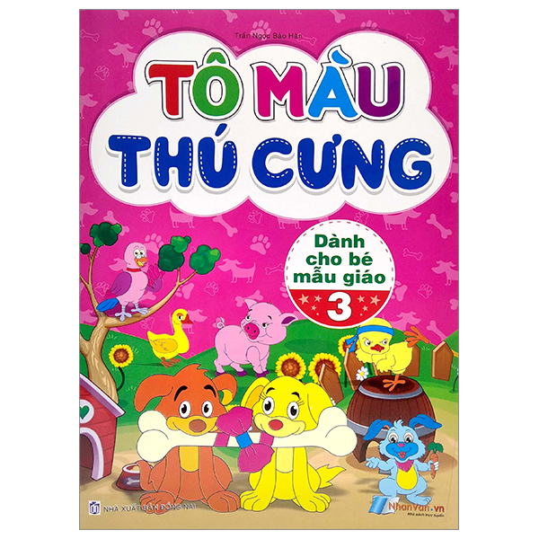 bộ tô màu thú cưng - tập 3 (dành cho bé mẫu giáo)