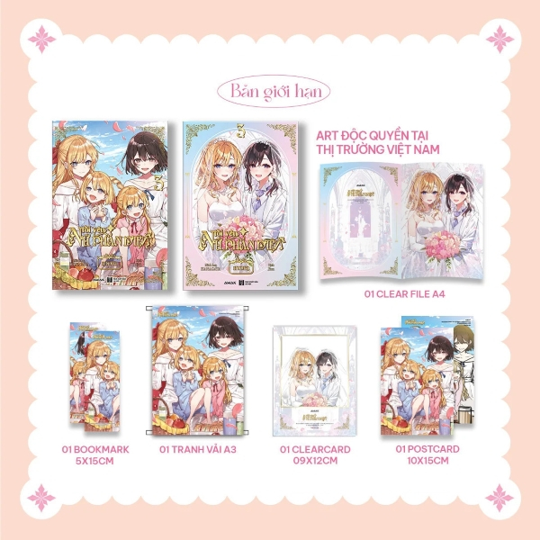 bộ tôi yêu nữ phản diện - tập 3 - bản giới hạn - tặng kèm bookmark + postcard + bìa áo đặc biệt + clearcard + clearfile a4 + tranh vải a3