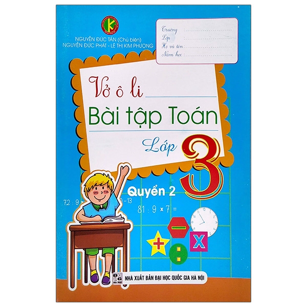 bộ vở ô li bài tập toán lớp 3 - quyển 2