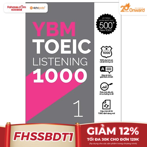 bộ ybm toeic listening 1000 - vol 1 (tái bản 2023)