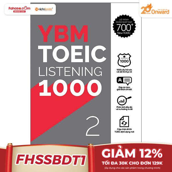 bộ ybm toeic listening 1000 - vol 2 (tái bản 2023)