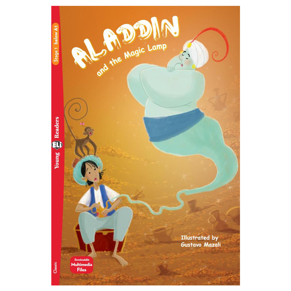 bộ young eli readers - aladdin and the magic lamp - stage 1 below a1 - downloadable multimedia