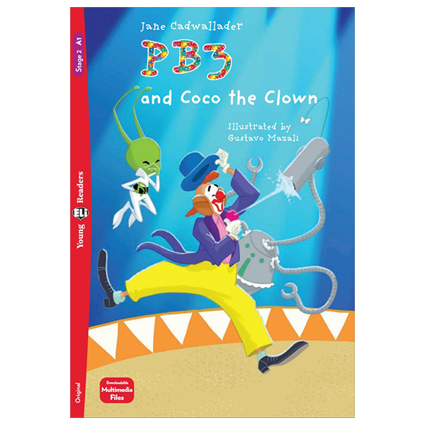 bộ young eli readers - pb3 and coco the clown - stage 2 a1 - downloadable multimedia