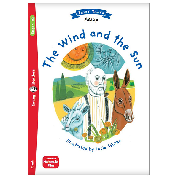 bộ young eli readers -the wind and the sun - stage 4 a2 - downloadable multimedia files