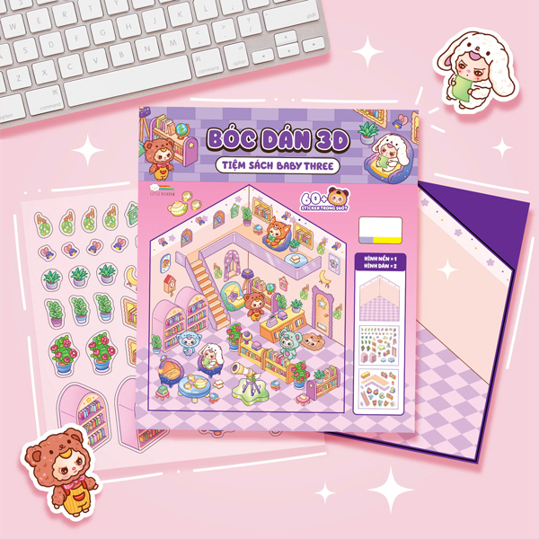 bóc dán 3d - tiệm sách baby three